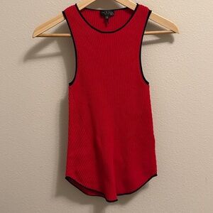 Rag & Bone Kishi Seamless Ribbed Two Tone Tank Small
